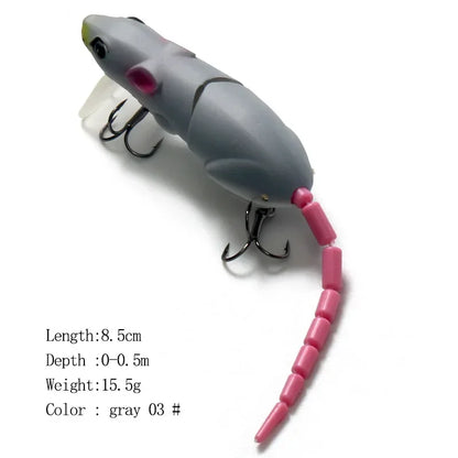 ALASICKA Tackle Accessories Mouse Lure Artificial Plastic Mouse Fishing Lure Swimbait Rat Pike Bass Minnow Floatingbaits Fishing