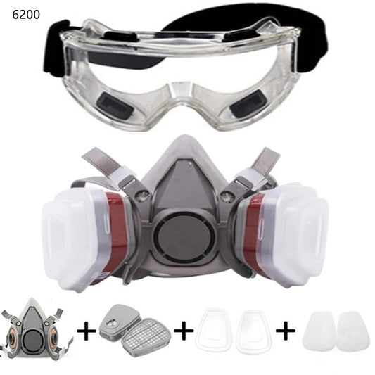 New 7in1/16in1 6200 Dust Gas Respirator Half Face Dust Mask For Painting Spraying Organic Vapor Chemical Gas Filter Work Safety Stone's Store