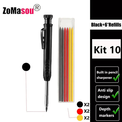 PrecisionMark Carpenter Pencil: Sharp Lines, Every Time! Zomasou Factory Store