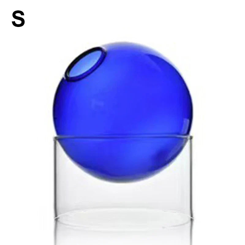 Mini Round Glass Flower Vase – A Delightful Touch of Nature for Your Space Ursmart Store