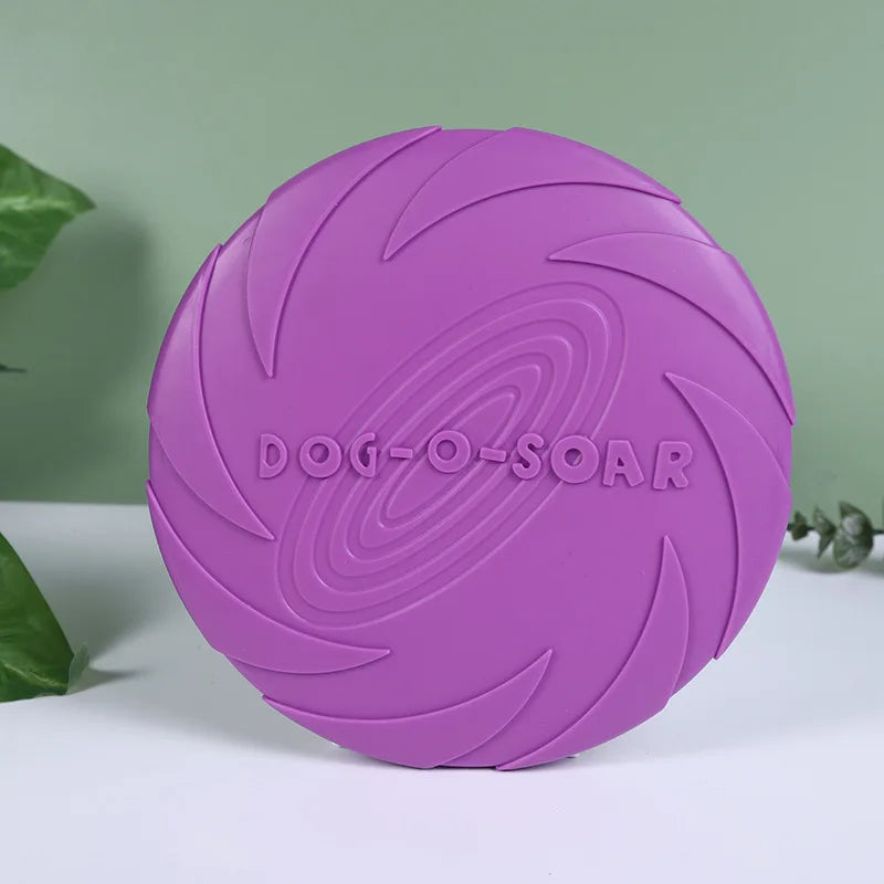 Durable Silicone Flying Disc for Dogs - Interactive Outdoor Fun!