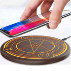 10W Qi Wireless Fast Charger Circle Magic Optical Array Wireless Charging For QI Standard Full Range Wireless Charging Phone Vivivigood Store