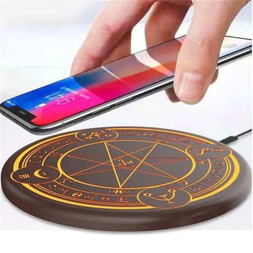 10W Qi Wireless Fast Charger Circle Magic Optical Array Wireless Charging For QI Standard Full Range Wireless Charging Phone Vivivigood Store
