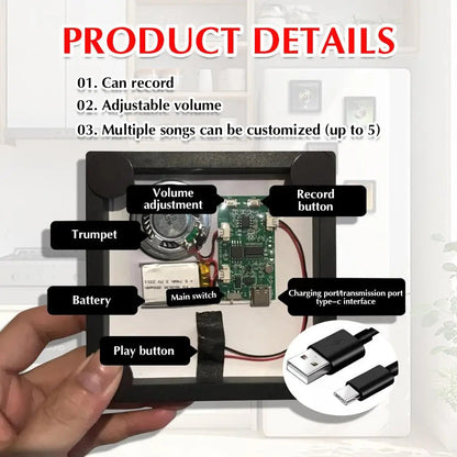 Personalized Music Fridge Magnet – Add Your Favorite Song and Photo! Happy Home Time Store