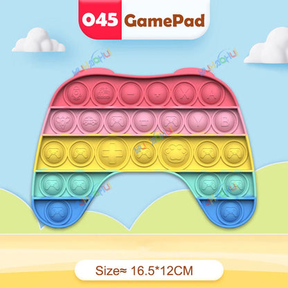 Rainbow Pop Push Bubblle Fidget Anti Stress Relief Toys for Adult Children Special Needs Sensory Toys Interactive Toys for Kids Stone's Store