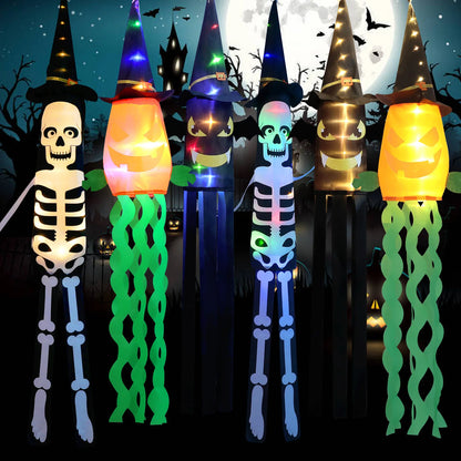 Halloween Hanging Decoration Witch Hats LED Black Light up Witch Hats for Indoor Outdoor Yard Garden Porch Halloween Decorations