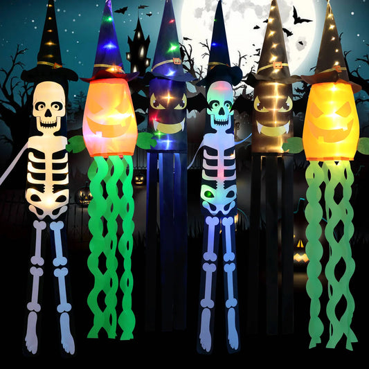 Halloween Hanging Decoration Witch Hats LED Black Light up Witch Hats for Indoor Outdoor Yard Garden Porch Halloween Decorations