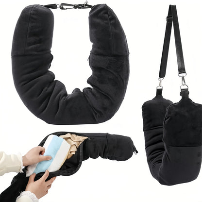 PackPillow™ Travel Neck Pillow ✈️ — Fill with Clothes, Save Space