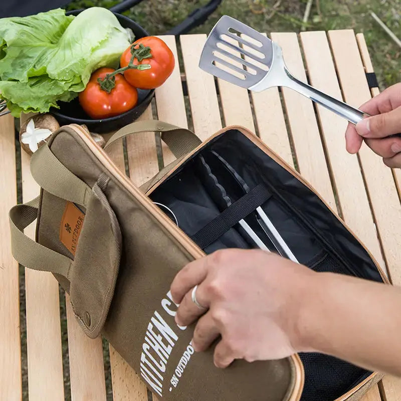 8pcs Camping Kitchen Cookware Set Portable Outdoor Travel Utensils AliExpress