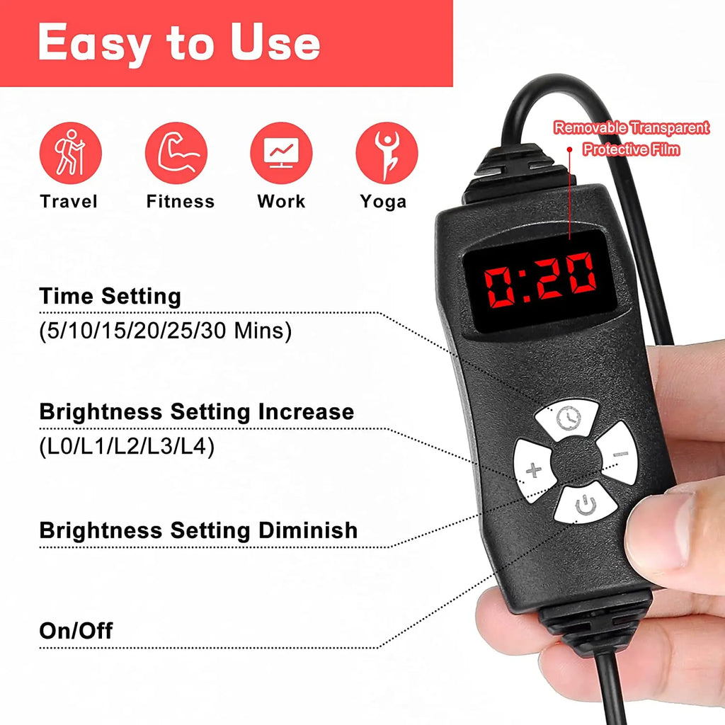 Cinturón de terapia de luz roja e infrarroja 850nm 660nm Dispositivos de belleza LED para quemar grasa, envoltura facial, adelgazante, almohadilla térmica para la cintura, cuerpo completo