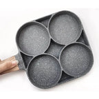 4-hole Omelet Pan Frying Pot Thickened Non-stick Egg Pancake Steak Cooking Pan Hamburg bread Breakfast Maker Induction cooker Shop1103813503 Store