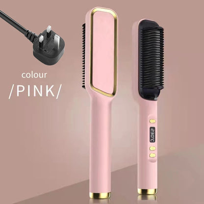 Electric Hot Comb Multifunctional Straight Hair Straightener Comb Negative Ion Anti-Scalding Styling Tool Straightening Brush Stone's Store
