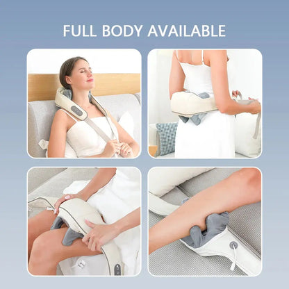 Foreverlily 26W Brushless Motor Neck And Shoulder Massager Wireless Shoulder And Back Kneading Massage Shawl Neck masajeador Foreverlily Korea Store