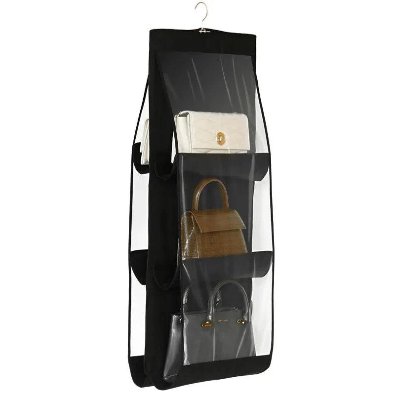 Premium Oxford Cloth Handbag Hanging Organizer - Multi-Compartment Closet Storage Solution for Purses, Bags, & Accessories Longjiama IT Store