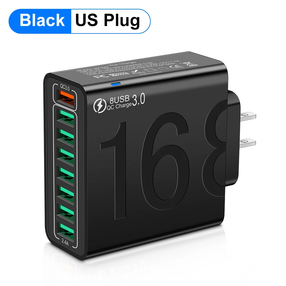 ChargeCore™ 8-Port Hub ⚡ — Fast Power for All Devices