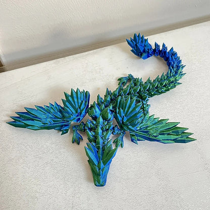 FlexiCrystal Dragon: 3D-Printed Magic in Motion Creatinglife Store