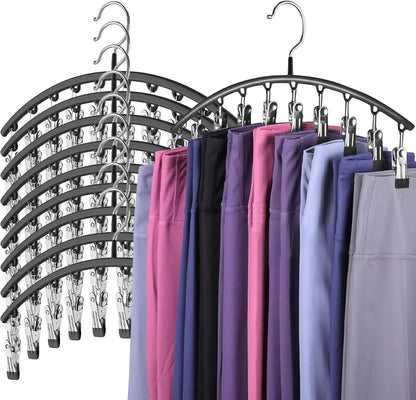 Clip & Tidy – ¡Colgador de metal para pantalones de yoga que organiza tu armario a la perfección!