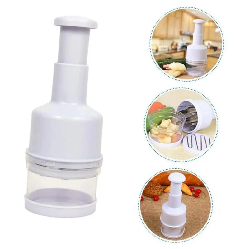 QuickChop™ – Cortador de Verduras Manual de Acero Inoxidable