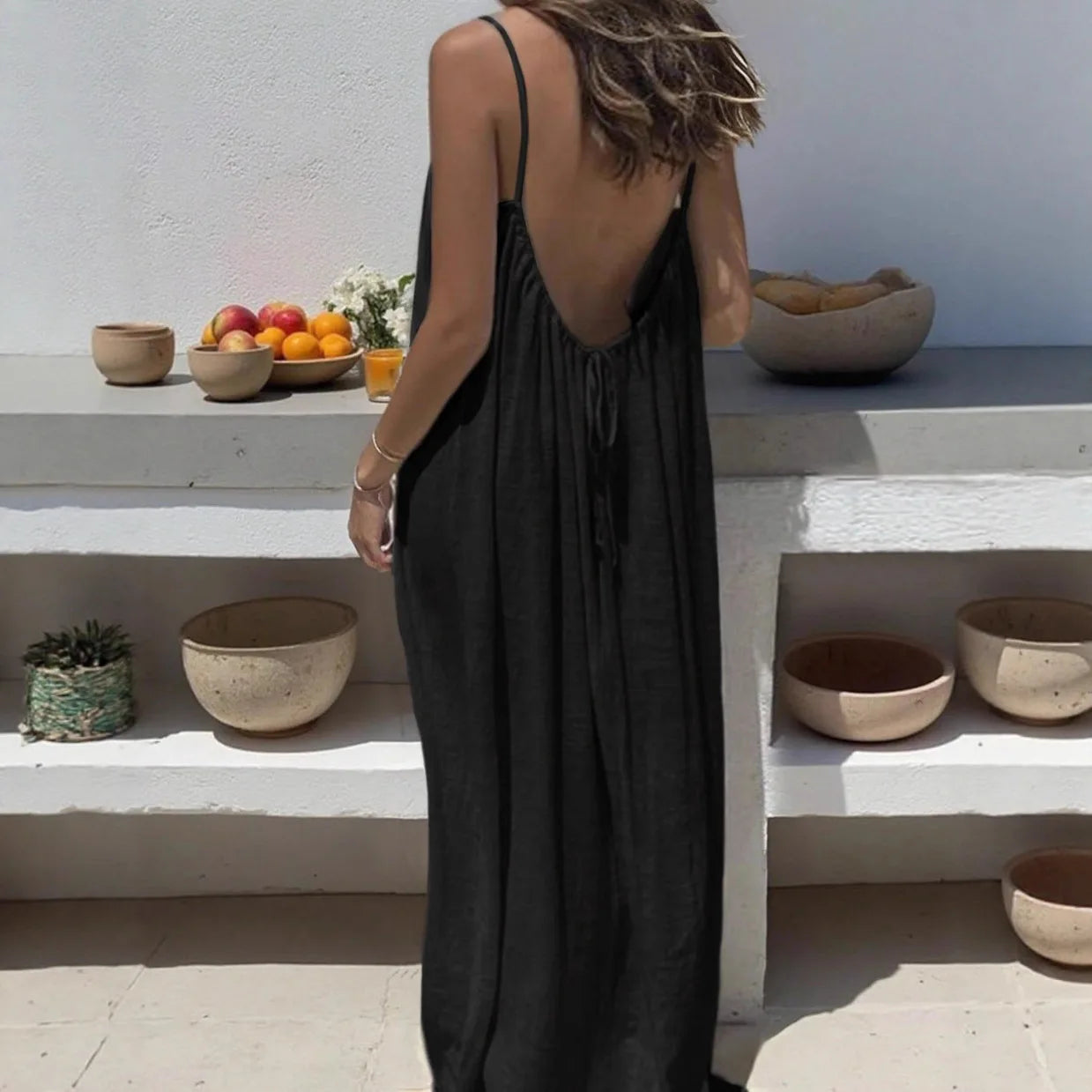 BreezeMuse™ Maxi sin Espalda 🌸 — Ajuste Regulable, Fluidez de Verano