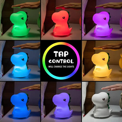 View details for Cartoon Night Light LED Touch Sensor Dinosaur Table Lamp Silicone Cartoon Night Light LED Touch Sensor Dinosaur Table Lamp Silicone