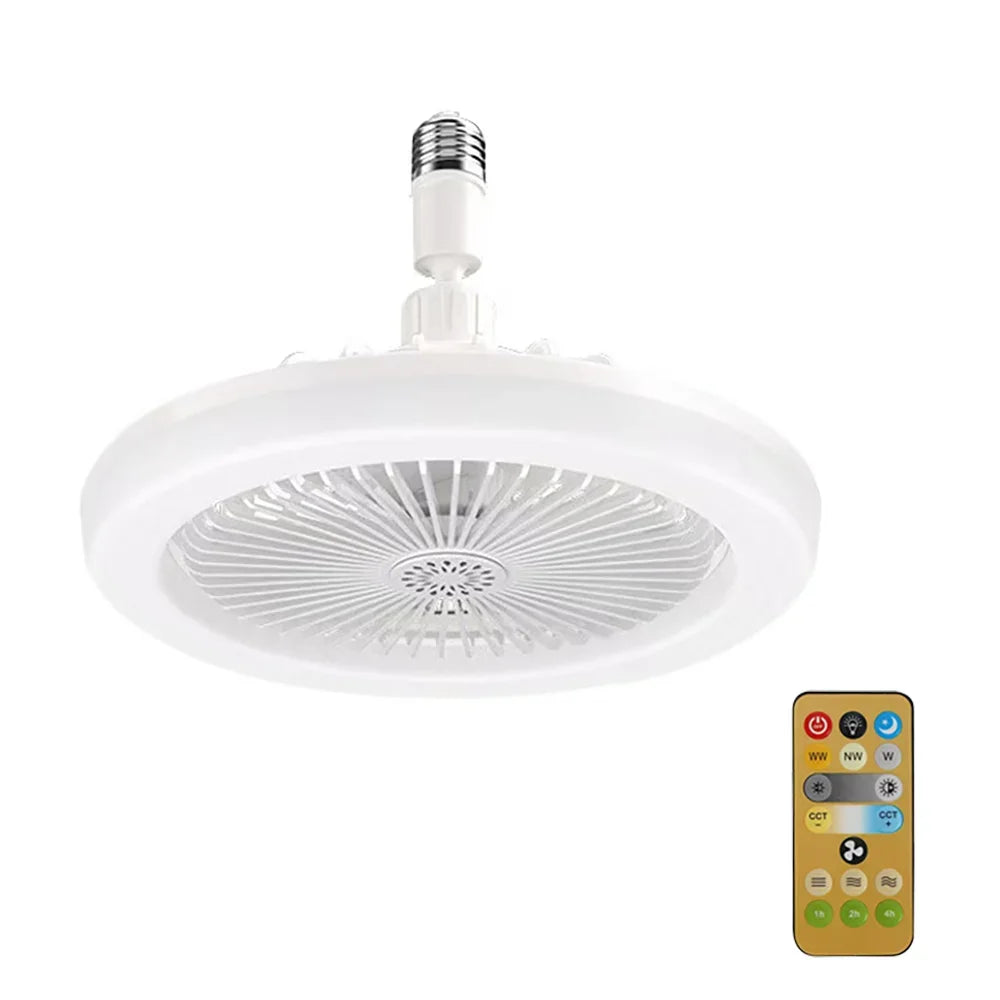 Remote Control Lighting Rotatable 3in1 Ceiling Fan Lamp E27 Converter Base Lighting Base for Bedroom Living Room LED Home Decor