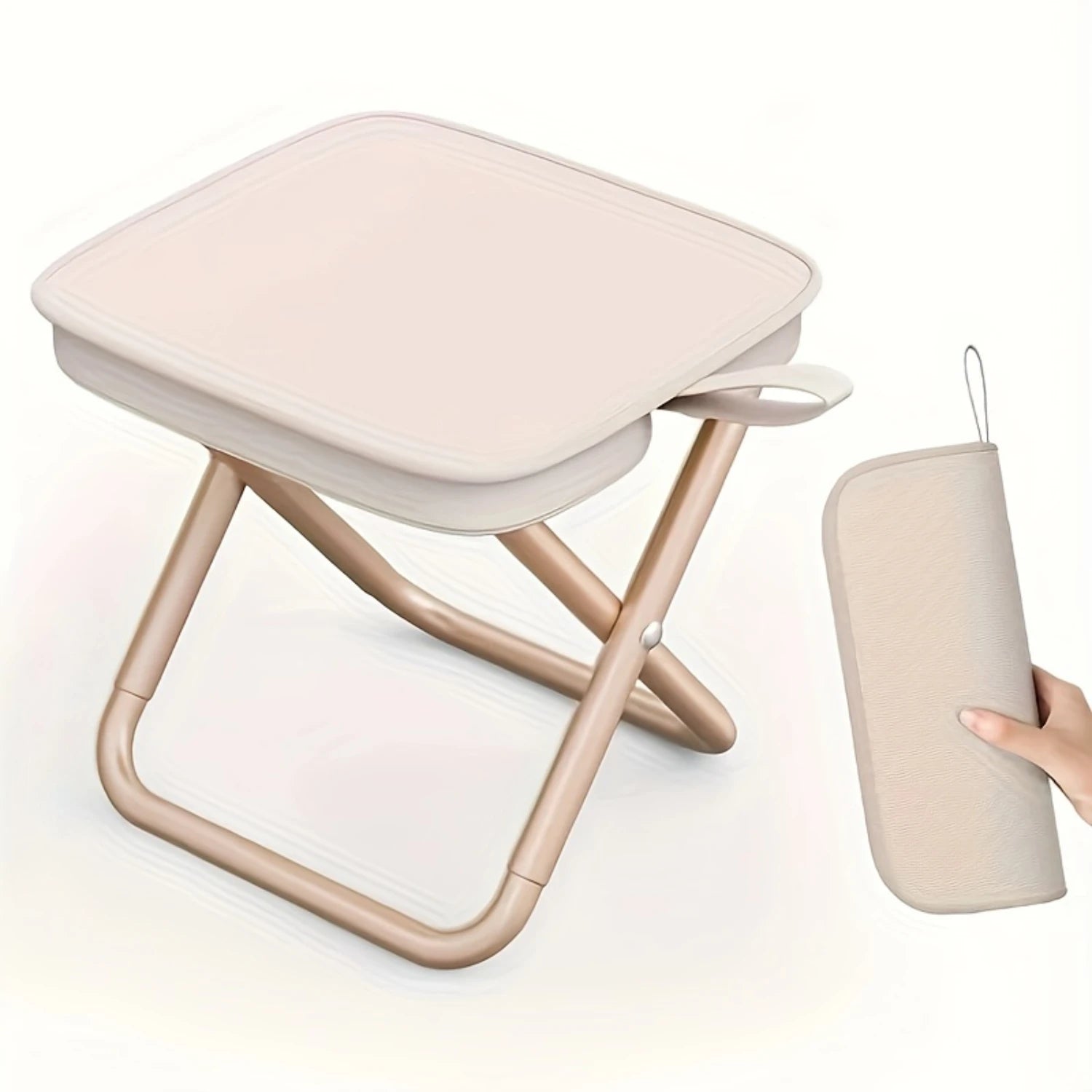 GlamGo Stool – Fold. Carry. Sit Pretty.