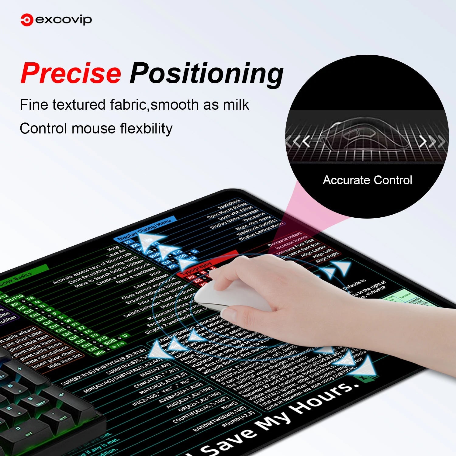 ExcelMaster Mat – Shortcut Your Workflow! EXCO Official Store