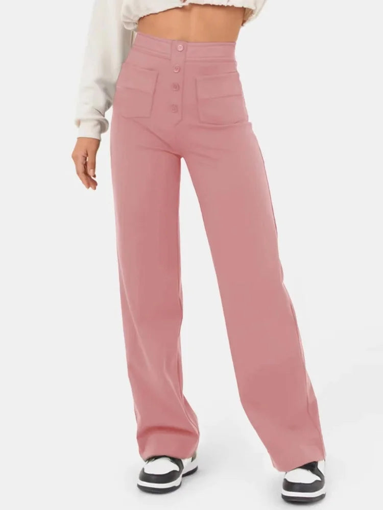 FlexCurve™ High-Waist Pants ✨ — Stretchy Comfort, Slim Fit