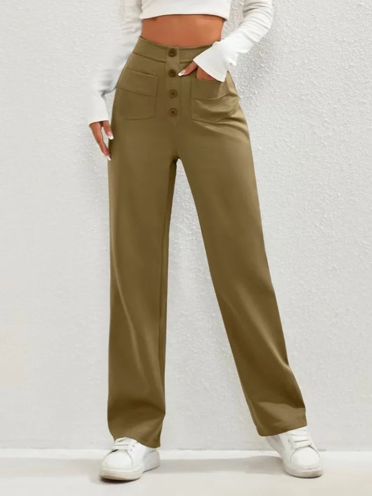 FlexCurve™ High-Waist Pants ✨ — Stretchy Comfort, Slim Fit