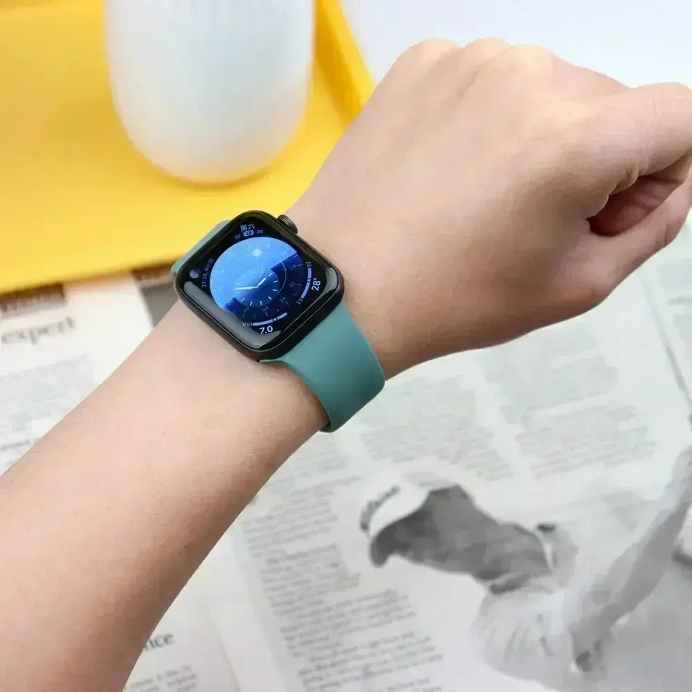Silicone Strap For Apple Watch band 44mm 45mm 41mm 49mm 40mm 42mm 46mm