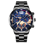 Fashion Mens Stainless Steel Watches Luxury Quartz Wristwatch Calendar