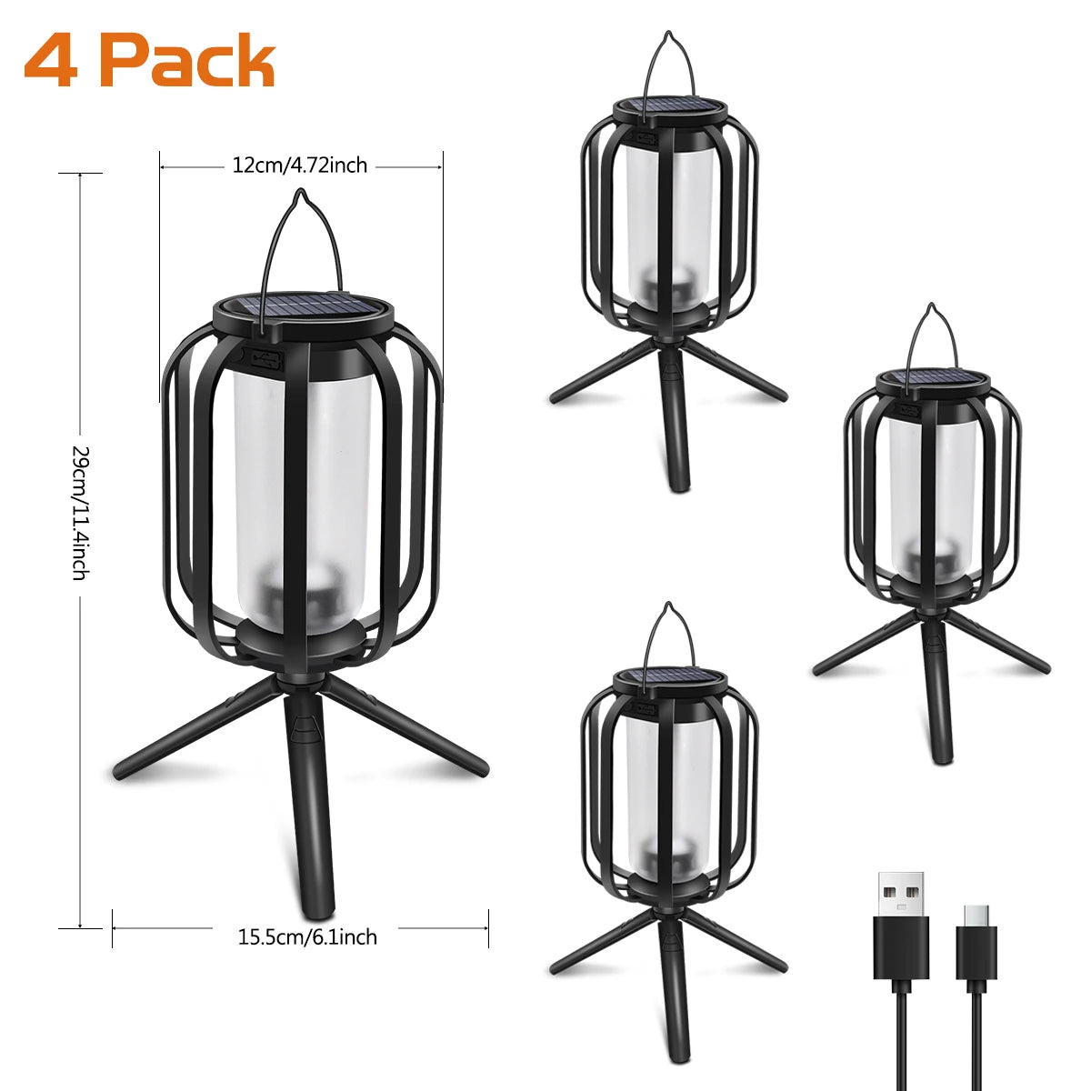 Flickering Firelight Lantern – Weatherproof & Wireless for Outdoors!