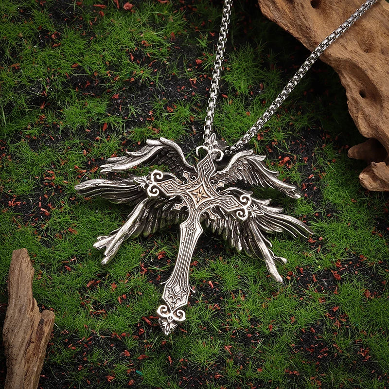 Guardian Angel Wings Cross Pendant Necklace Jane Eyre 6 Store