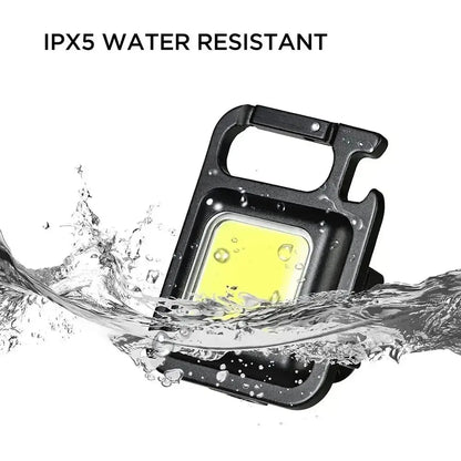 Mini LED Flashlight Keychain Multifunctional Portable COB Camping