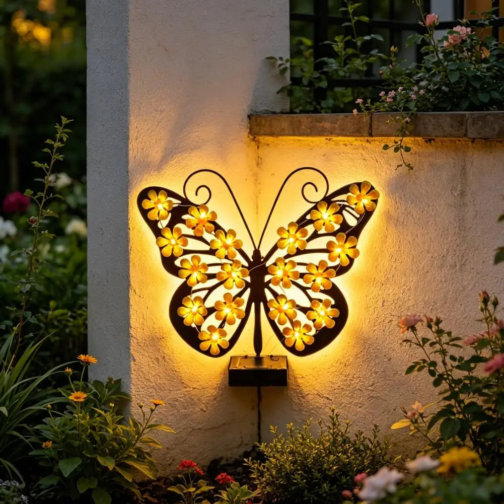 ButterflyGlow™ Wall Décor 🦋✨ — Solar-Powered Garden Beauty