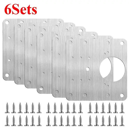Stainless Steel Hinge Repair Plate Kits Cabinet Furniture Drawer Table AliExpress
