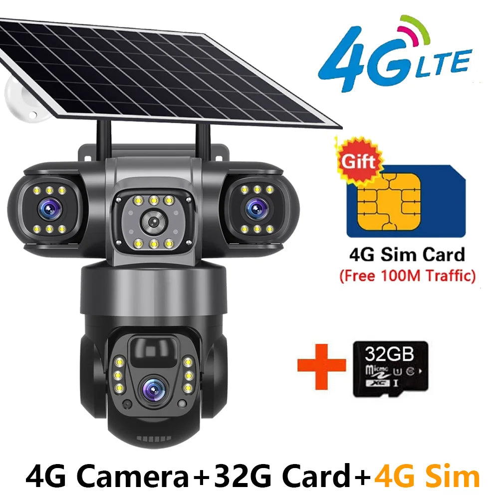 See It All: Triple-Lens Solar 360° Dome Camera