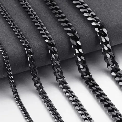 Hip Hop Width 3/5/7/9MM Cuban Link Stainless Steel Chains Necklace for
