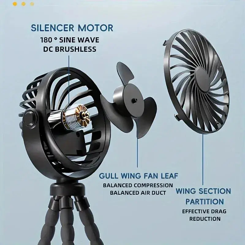  Octopus Multifunctional Mini Fan Portable USB Charging Small Fan Soft