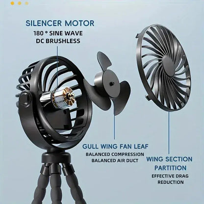  Octopus Multifunctional Mini Fan Portable USB Charging Small Fan Soft