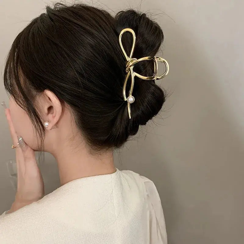 Hair clip, ART839, gold color Scarlet Chaos