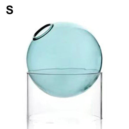 Mini Round Glass Flower Vase – A Delightful Touch of Nature for Your Space Ursmart Store