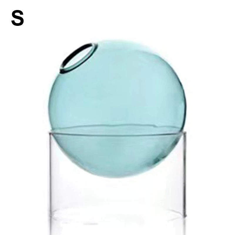Mini Round Glass Flower Vase – A Delightful Touch of Nature for Your Space Ursmart Store