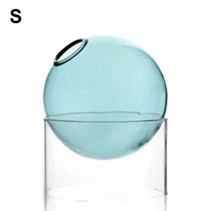 Mini Round Glass Flower Vase – A Delightful Touch of Nature for Your Space Ursmart Store