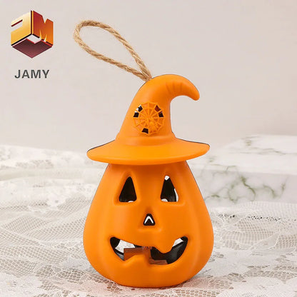 1Pcs Halloween Pumpkin Skull Ghost LED Electronic Light Home Bar Tree Hanging Lamp Lantern for Halloween Party Prop Decoration