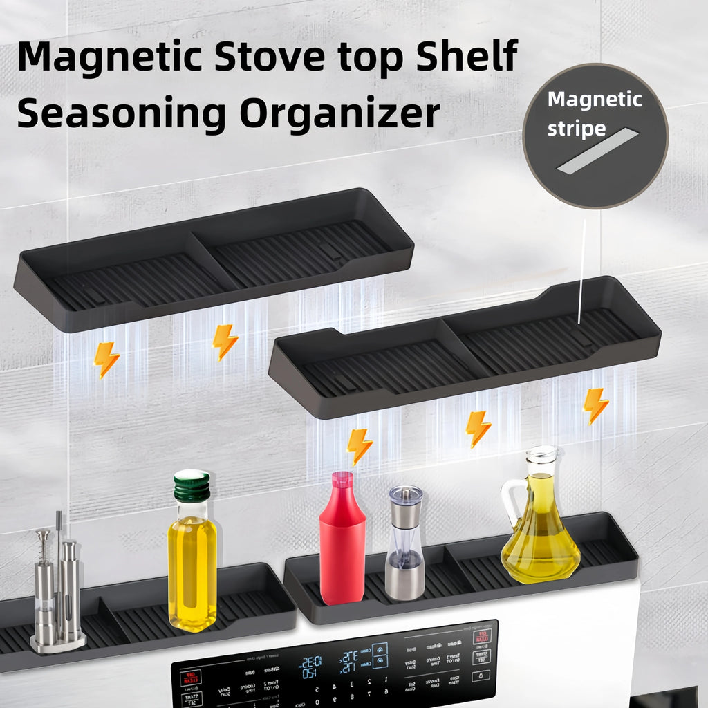 Space-Saving Magnetic Rack – Holds Spices, Utensils & More!