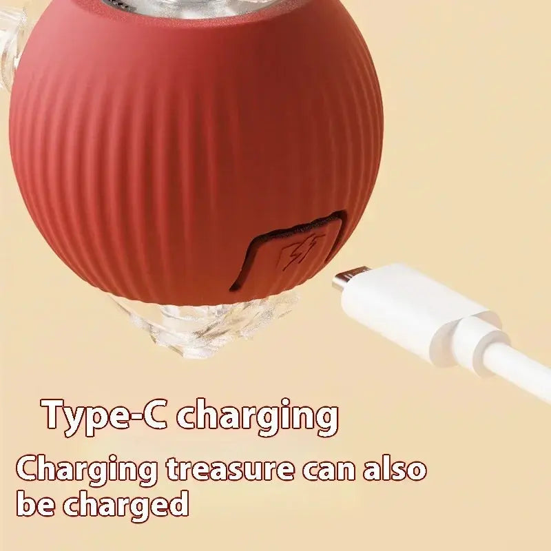 Smart Cat Toys Automatic Rolling Ball Fake Tail Rechargeable Electric