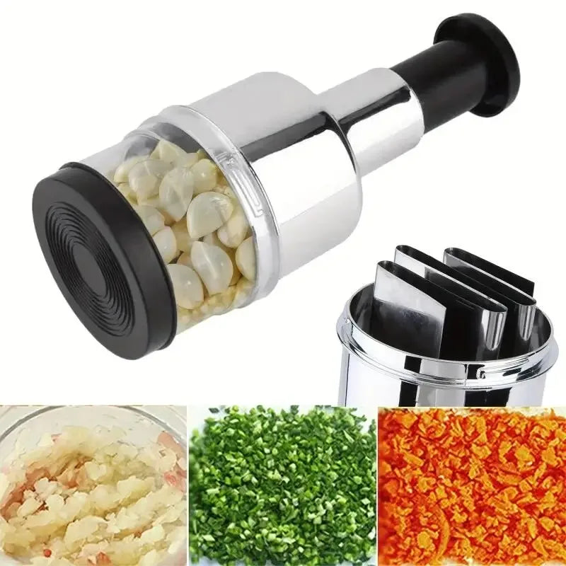 QuickChop™ – Cortador de Verduras Manual de Acero Inoxidable