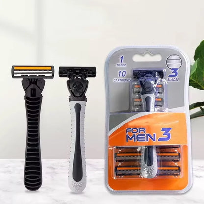 Shaver Brand New Design Men Razor Shaving Three Layer Shaver Reusable Razor Imported Blade Multi Tool Head Replace