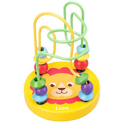 Montessori Wooden Roller Coaster Bead Maze for Toddlers Laime Store